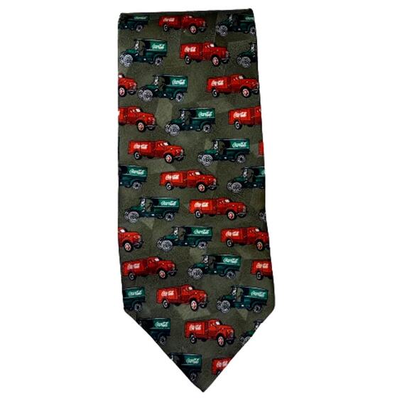 Coca Cola Vintage Delivery Truck Men's Neck Tie - Picture 1 of 6